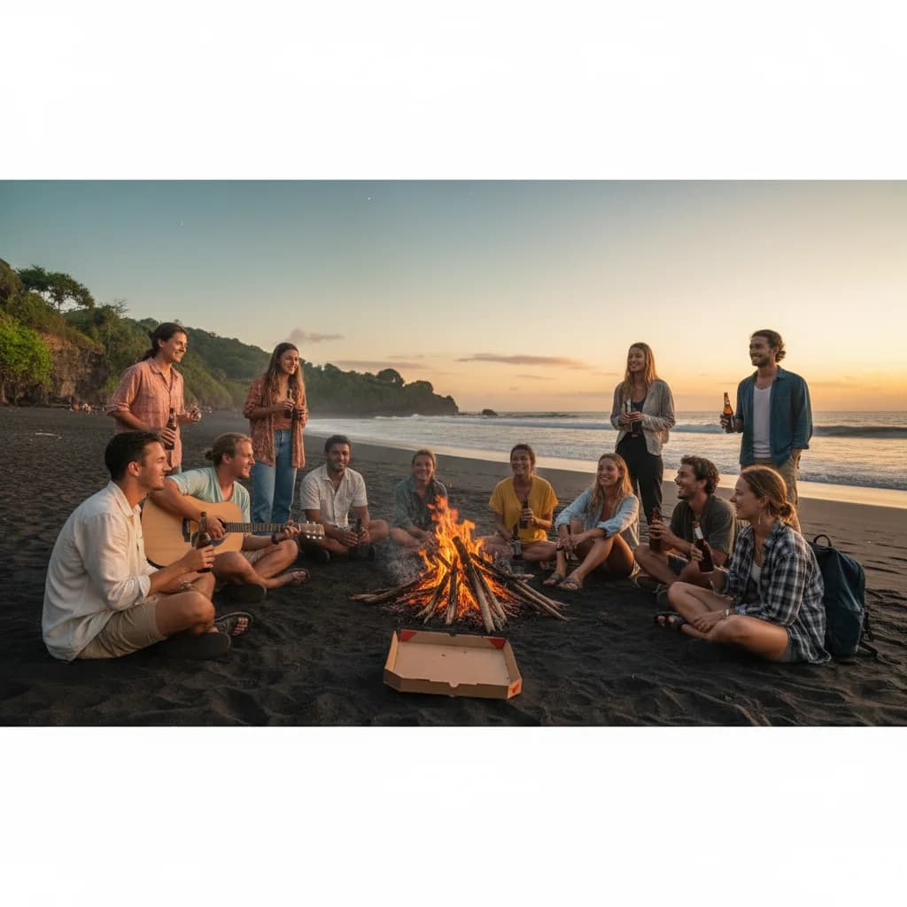 Backpackers community in Bali