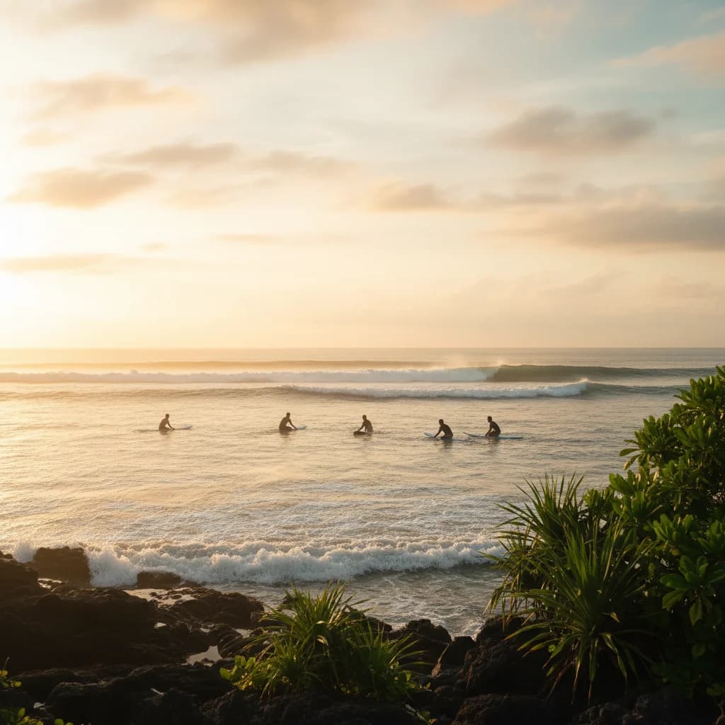Surfers community in Bali