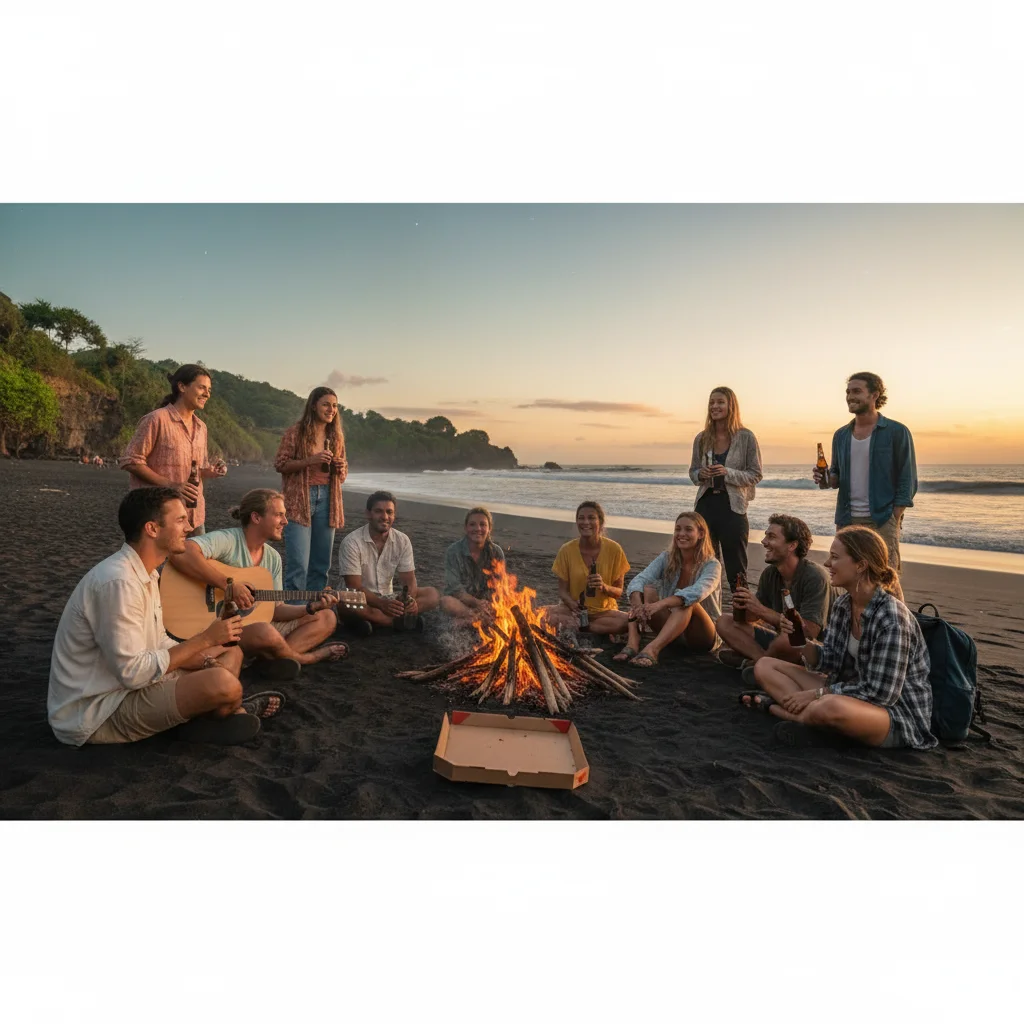 Backpackers community in Bali